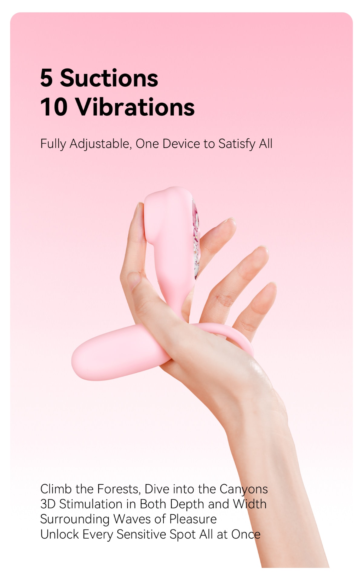 OCRUSH Magic Box 2-in-1 Stimulator - Blossom Pink
