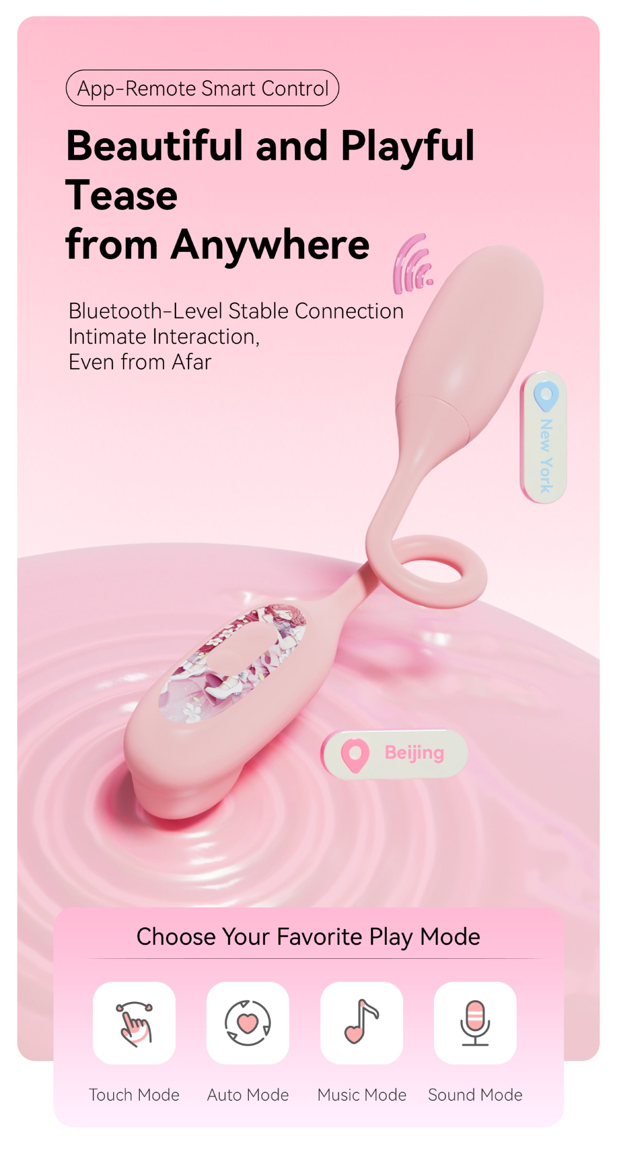 OCRUSH Magic Box 2-in-1 Stimulator - Blossom Pink