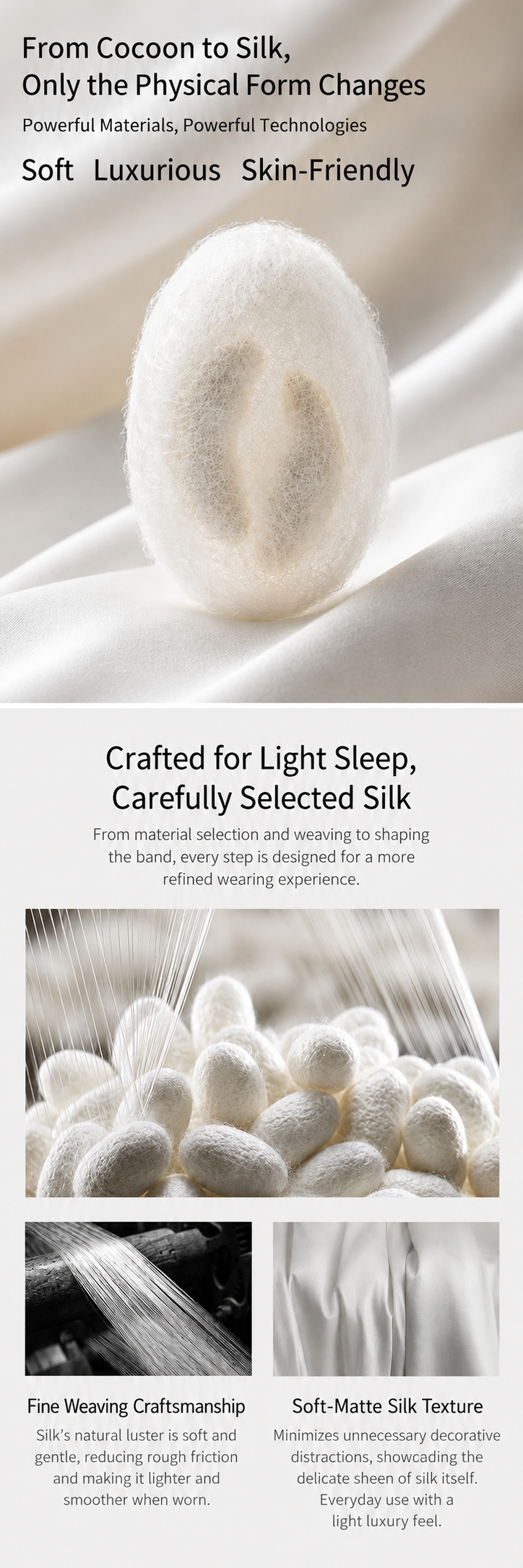 OCRUSH Full Coverage Mulberry Silk Sleep Mask detail 6