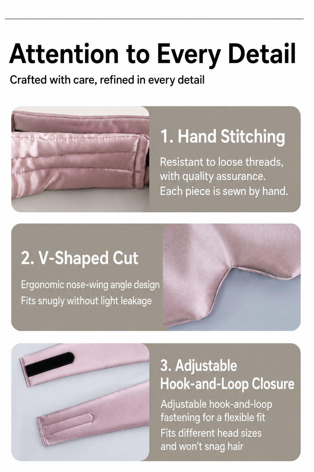 OCRUSH Full Coverage Mulberry Silk Sleep Mask detail 8